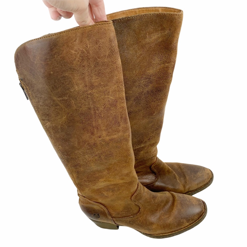 BORN Leather Knee High Riding Boots Vintage 8 - Picture 4 of 11